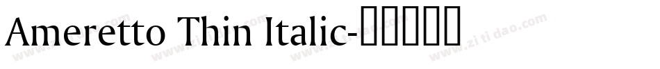 Ameretto Thin Italic字体转换